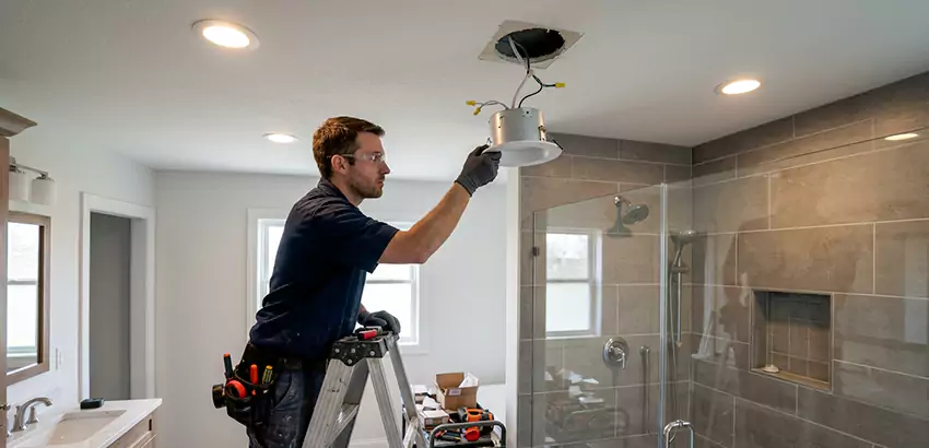 Bathroom and Shower Recessed Lighting Installation in Pelham